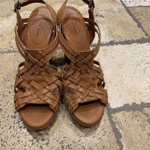 Antonio Melani Tan Leather Wedge heels